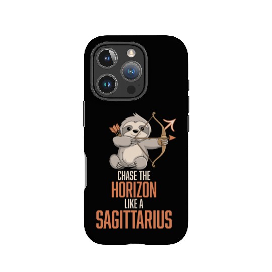 Chase The Horizon Like A Sagittarius Zodiac Sloth IPhone Cases