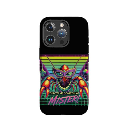 Mardi Gras Crawfish Throw Me Something Mister IPhone Cases