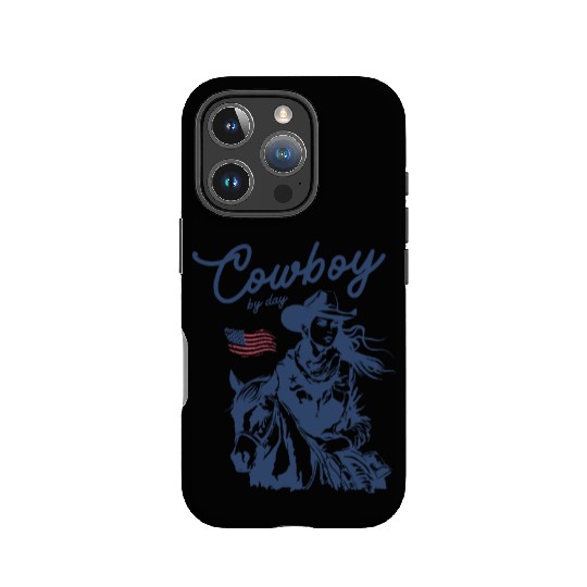 Cowboy by Day - Western Horse Rider Design IPhone Cases