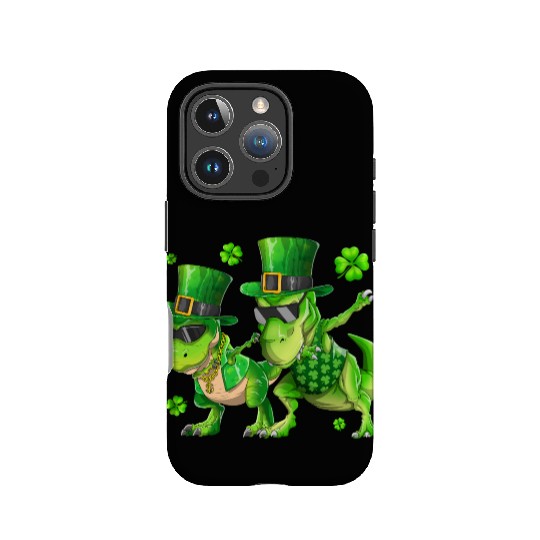 Happy St Patricks Day Dinosaur T-rex Dabbing IPhone Cases