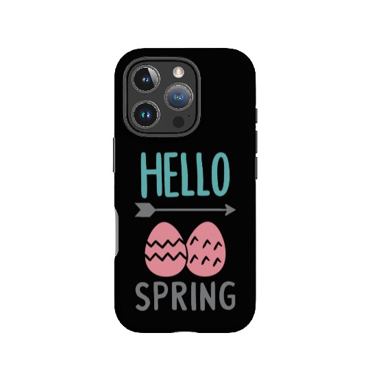 Hello Spring - Spring Design with Easter Eggs IPhone Cases