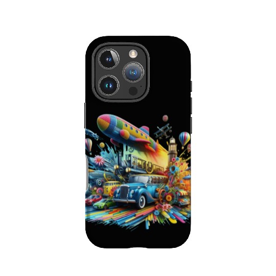 Multi-Colored Vehicles IPhone Cases