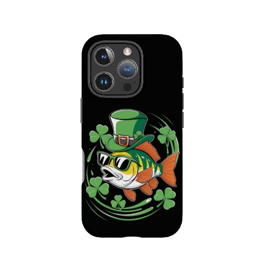 St. Patrick's Day With Fish And Clover Leaves IPhone Cases