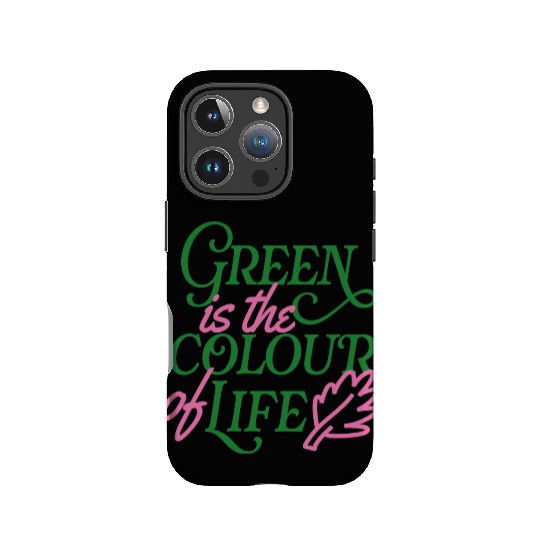 Vibrant Green Life Affirmation IPhone Cases