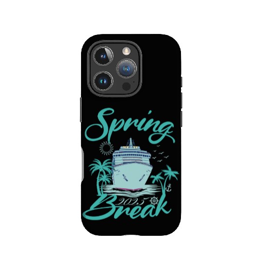 Spring Break 2025 Cruise Ship Retro Design IPhone Cases