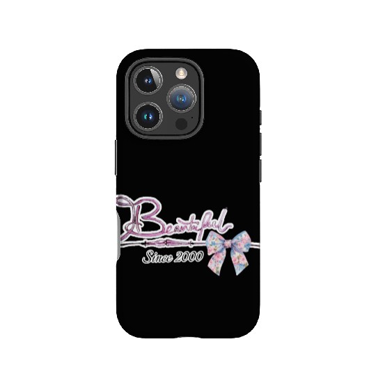Beautiful since 2000 birthday typography IPhone Cases