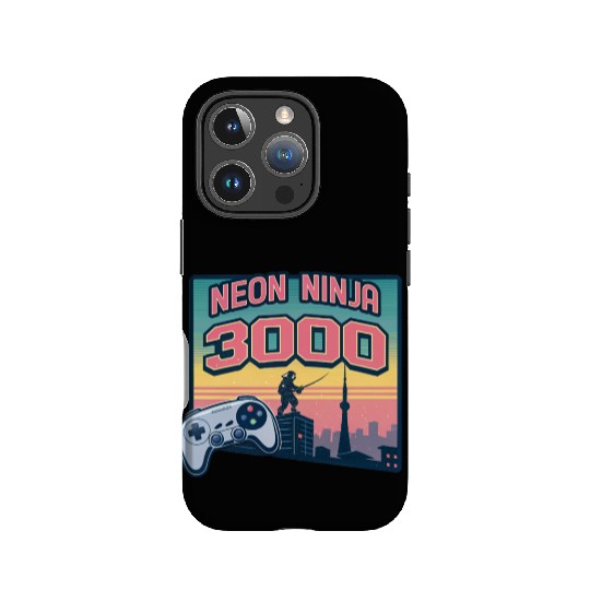 Neon Ninja 3000 - Retro Video Game IPhone Cases