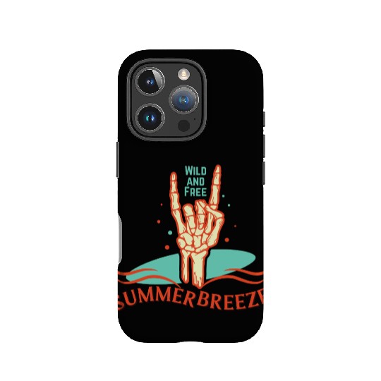 Wild And Free Summer Breeze Skeleton Hand IPhone Cases