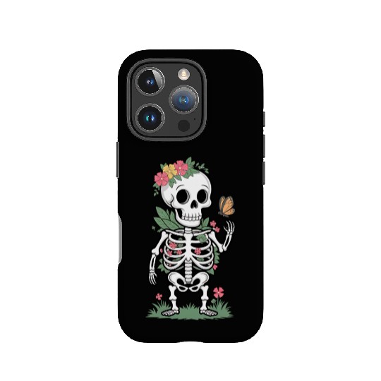 Floral Skull Embrace IPhone Cases
