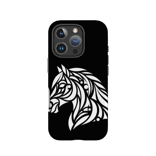 Tribal Horse Head Portrait Pony Tattoo IPhone Cases