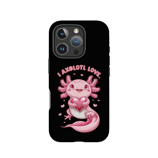Adorable Axolotl Love Embracing Heartful Charm IPhone Cases