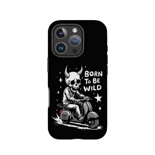 Born to Be Wild - Skull Devil on Scooter IPhone Cases