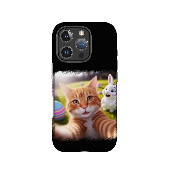 Cute Easter Selfie Cat Bunny Spring IPhone Cases For Kids