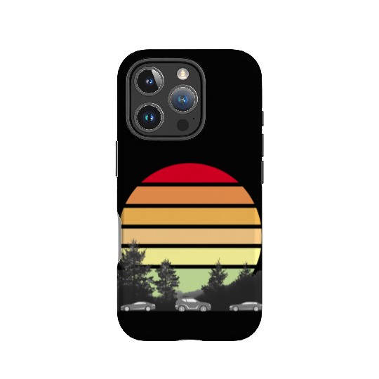 Green Horizons – Sun, Trees, and Vehicles Logo IPhone Cases