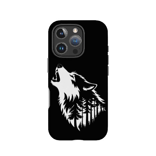 Howling Wolf & Forest Silhouette IPhone Cases