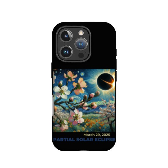 March 29, 2025 Partial Solar Eclipse Blossoms IPhone Cases