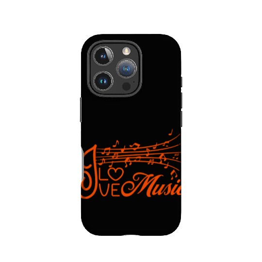 I Love music nout With Heart IPhone Cases