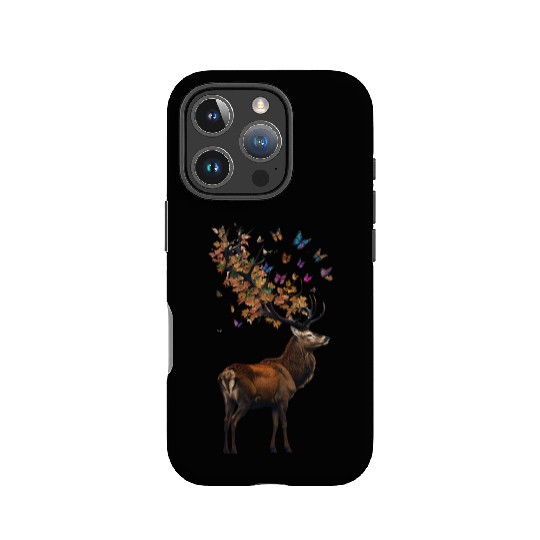 Red Deer and Autumn Leaves IPhone Cases