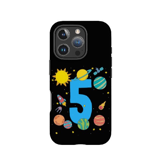 Birthday Space Themed Number Five Adventure IPhone Cases