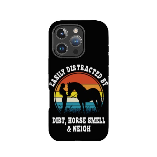 Retro Sunset Horse Girl Vintage Equestrian Rainbow IPhone Cases