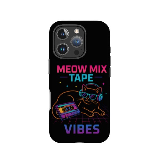 Meow Mix Tape Vibes Retro Cat IPhone Cases