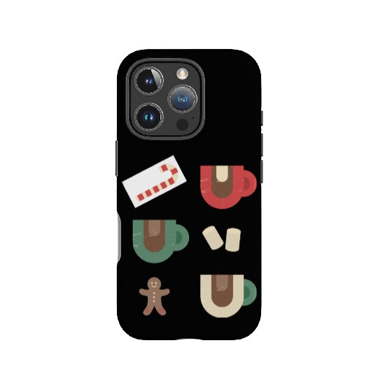 Cute Retro Hot Cocoa Christmas Mug Design IPhone Cases