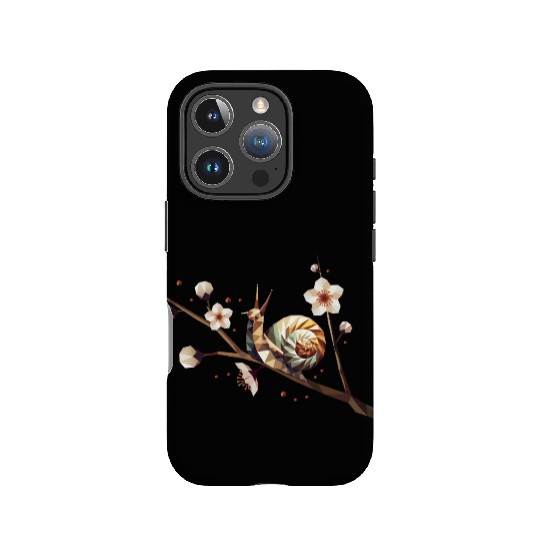 Snail on a Flowering Branch – A Spring Motif IPhone Cases