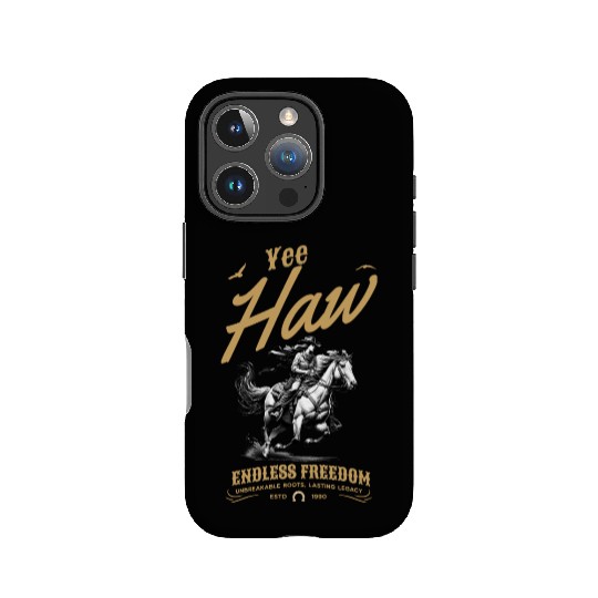 Yee Haw Cowgirl Riding Horse Vintage Western IPhone Cases