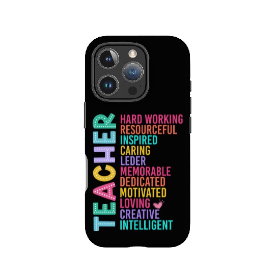 TEACHER APPRECIATION Colourful Inspirational Words IPhone Cases
