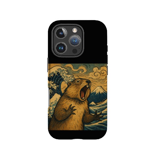 The Great Scream off Kanagawa – Marmot Overboard IPhone Cases