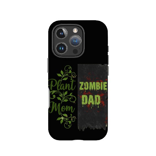 Plant Mom Zombie Dad Couple Design IPhone Cases