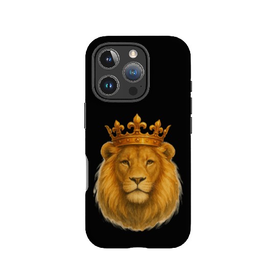 Crowned Majesty The Lion’s Royal Presence IPhone Cases