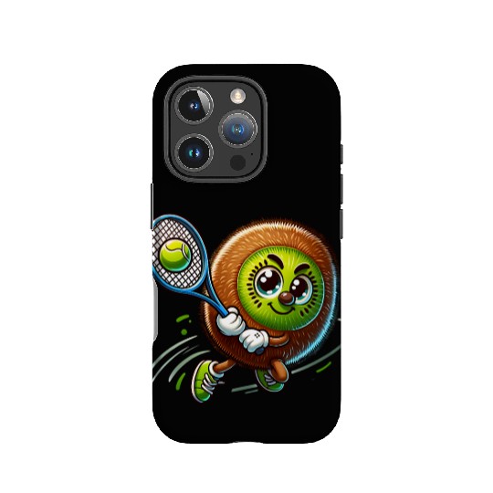 Kiwi Tennis Star – Furry Fruit Champion on Court IPhone Cases