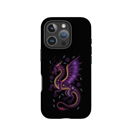 Cosmic Dragon Tattoo Illustration IPhone Cases