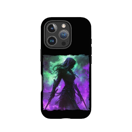 Mystical Assassin Woman In Violet Fog Fantasy IPhone Cases