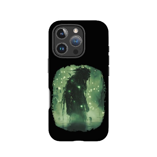 Swamp Demon with Glowing Aura and Haunt Magic IPhone Cases