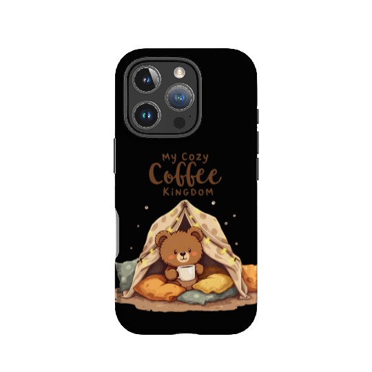 My Cozy Coffee Kingdom - Cute Bear & Happy Brew IPhone Cases