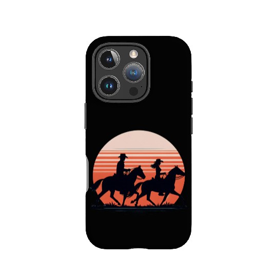 Equestrian Sunset Silhouette IPhone Cases