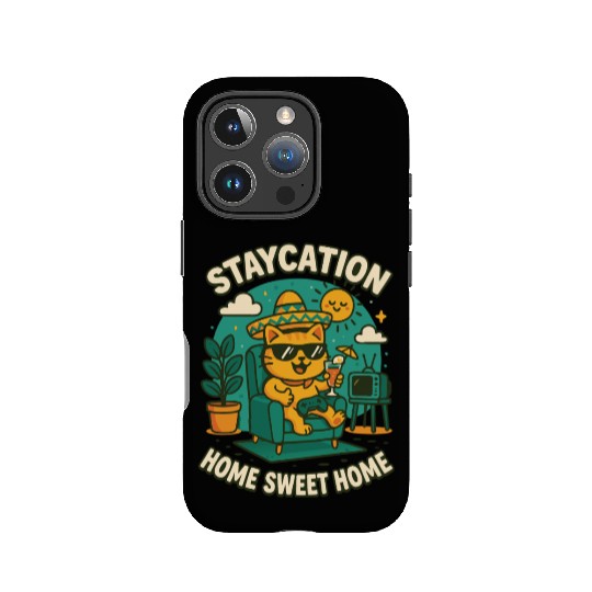 Cool cat - Holidays at home relaxation IPhone Cases