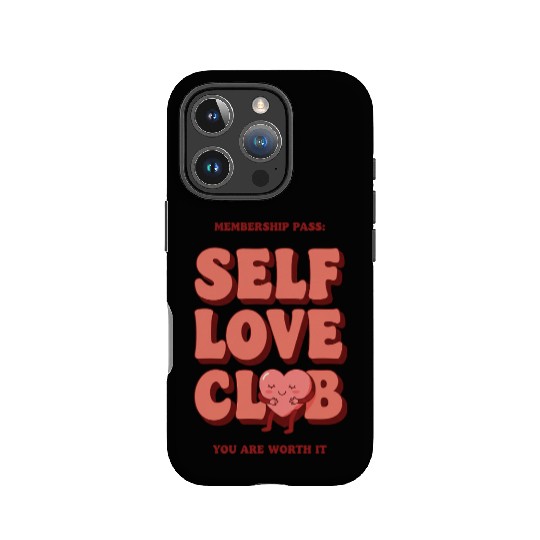 Retro self love club art. You are worth it! IPhone Cases