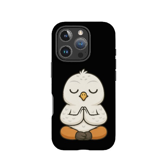 Cute owl yoga meditation relaxation cartoon IPhone Cases
