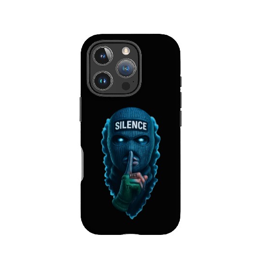 Silence Gangster Mask | Dark Streetwear | Urban St IPhone Cases