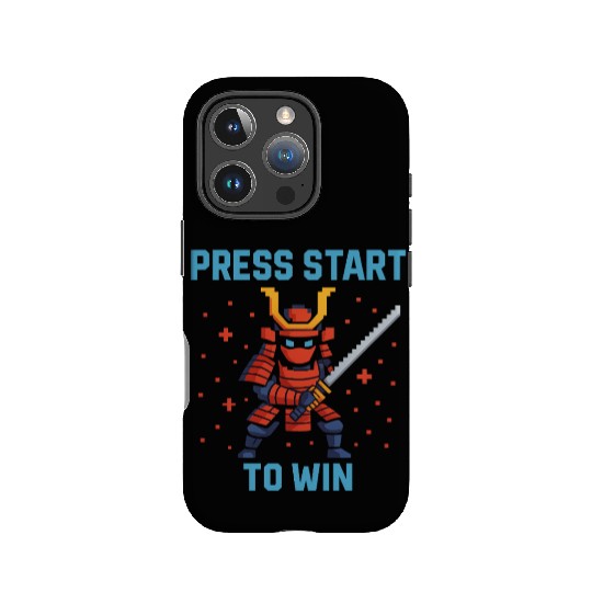 "Pixel Samurai – Press Start to Win" IPhone Cases