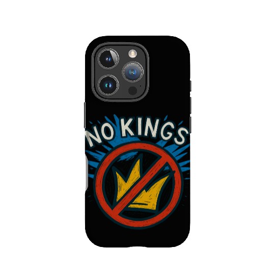 No Kings Protest Graffiti Crown IPhone Cases