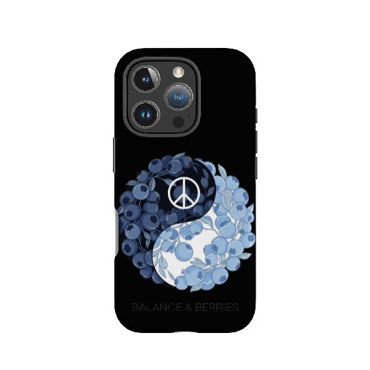 Balance & Berries – Yin Yang Blueberry Peace Desig IPhone Cases