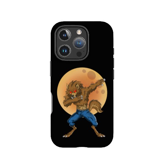 Dabbing Werewolf Retro Moon Halloween Monster IPhone Cases