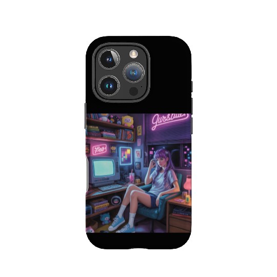 Y2K Gamer Girl Vibes – Retro Tech & Neon Room Aest IPhone Cases