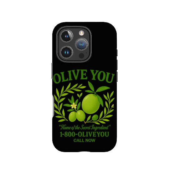 Olive You Cute Vintage Pun Graphic IPhone Cases