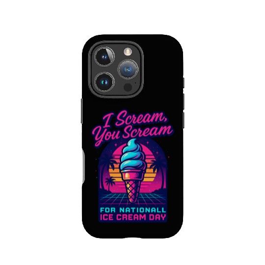 Scream, You Scream National Ice Cream Day Retro IPhone Cases