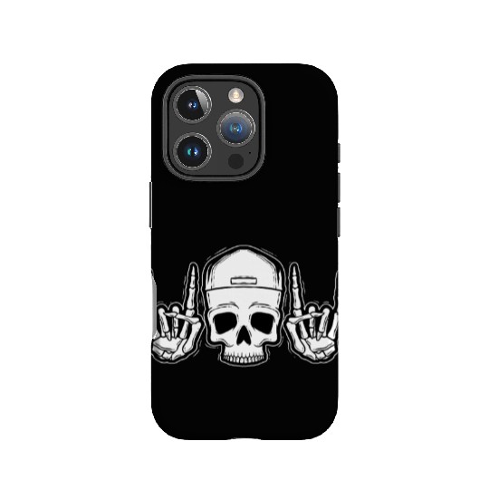Skull Rock On Skeleton Hands Art IPhone Cases